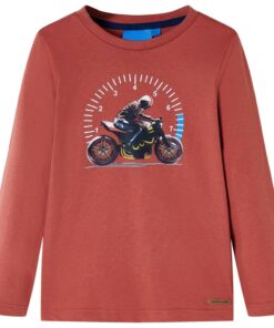 Kindershirt met lange mouwen 128 hennakleurig