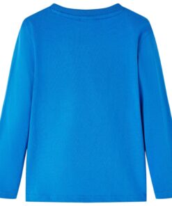 Kindershirt met lange mouwen 128 kobaltblauw