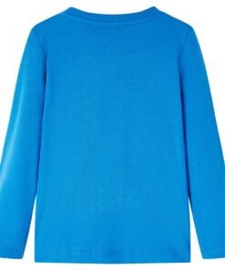 Kindershirt met lange mouwen 128 kobaltblauw
