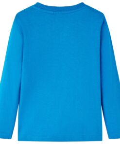 Kindershirt met lange mouwen 128 kobaltblauw