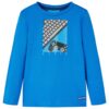 Kindershirt met lange mouwen 128 kobaltblauw