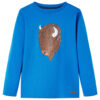 Kindershirt met lange mouwen 128 kobaltblauw