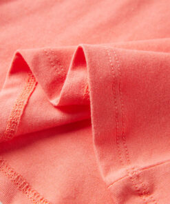 Kindershirt met lange mouwen 128 koraalkleurig