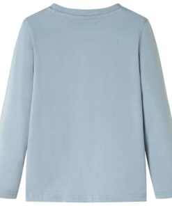 Kindershirt met lange mouwen 128 lichtblauw