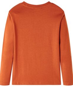 Kindershirt met lange mouwen 128 lichtroestkleurig