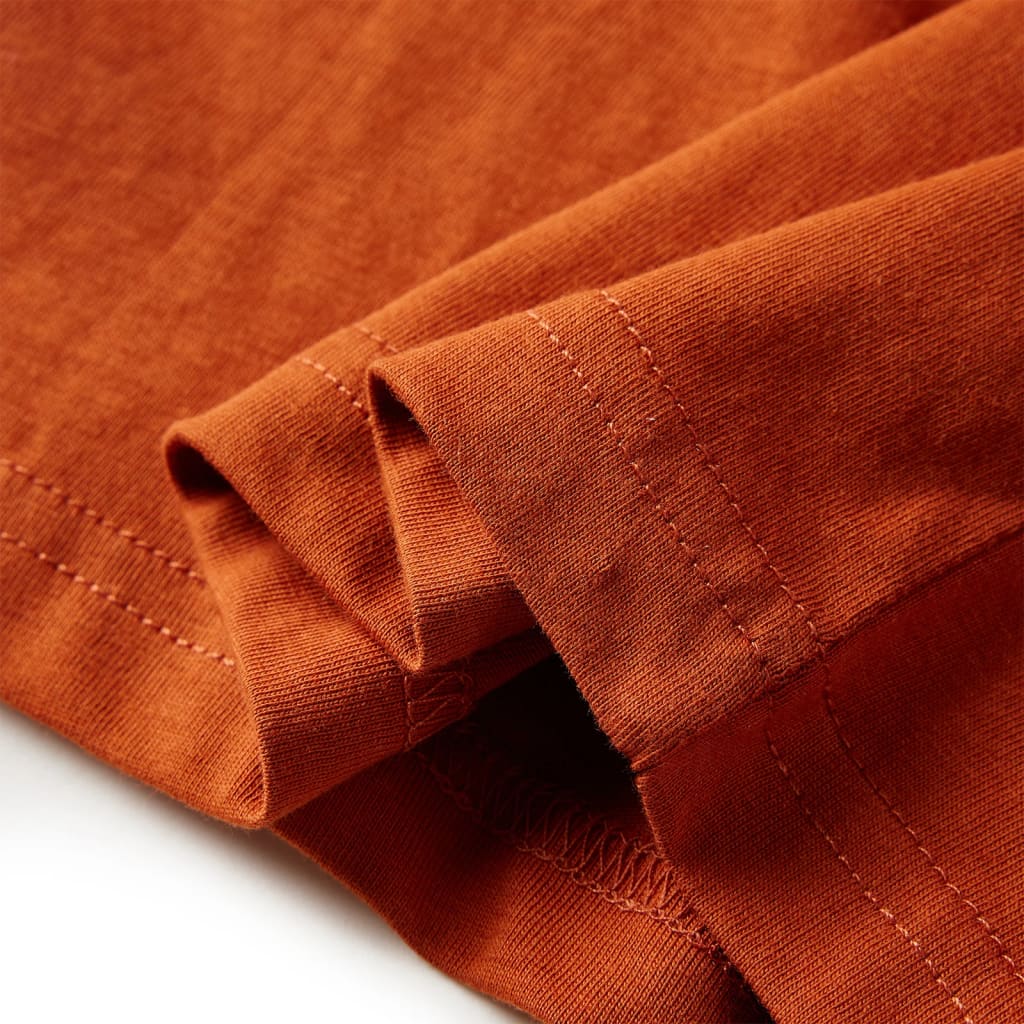 Kindershirt met lange mouwen 128 lichtroestkleurig - Image 6