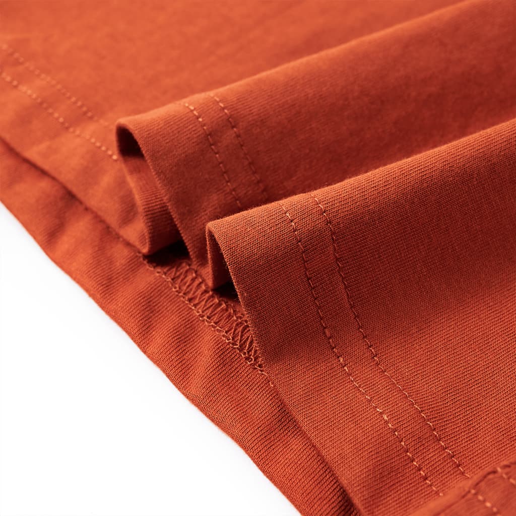 Kindershirt met lange mouwen 128 lichtroestkleurig - Image 6