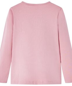 Kindershirt met lange mouwen 128 lichtroze