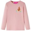 Kindershirt met lange mouwen 128 lichtroze