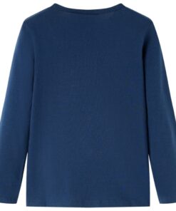 Kindershirt met lange mouwen 128 marineblauw