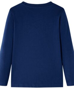 Kindershirt met lange mouwen 128 marineblauw
