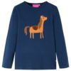 Kindershirt met lange mouwen 128 marineblauw
