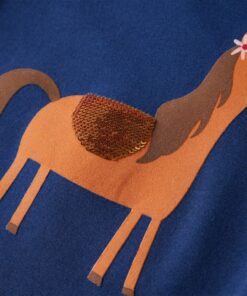 Kindershirt met lange mouwen 128 marineblauw