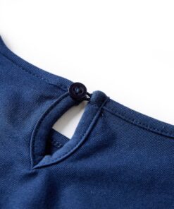 Kindershirt met lange mouwen 128 marineblauw