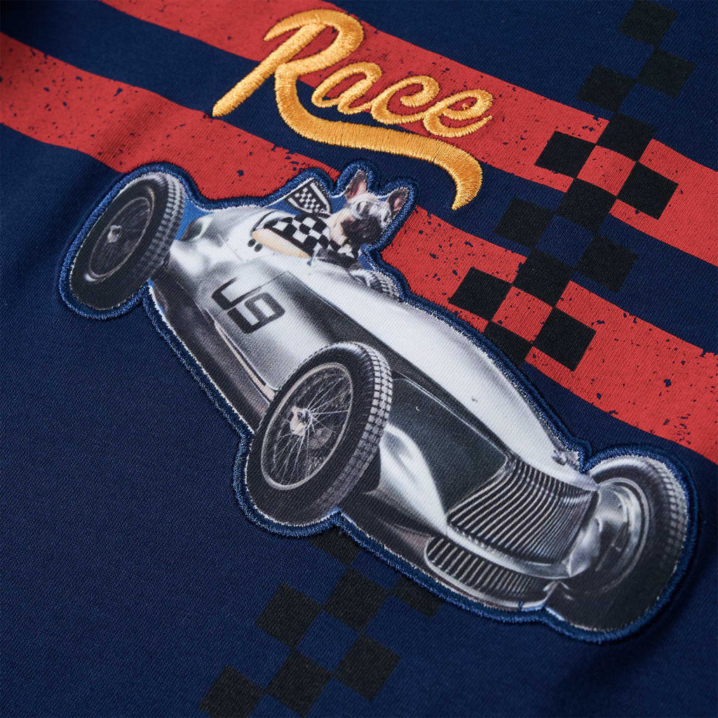 Kindershirt met lange mouwen 128 marineblauw - Image 4