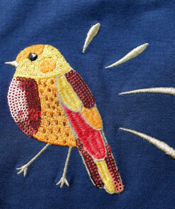 Kindershirt met lange mouwen 128 marineblauw