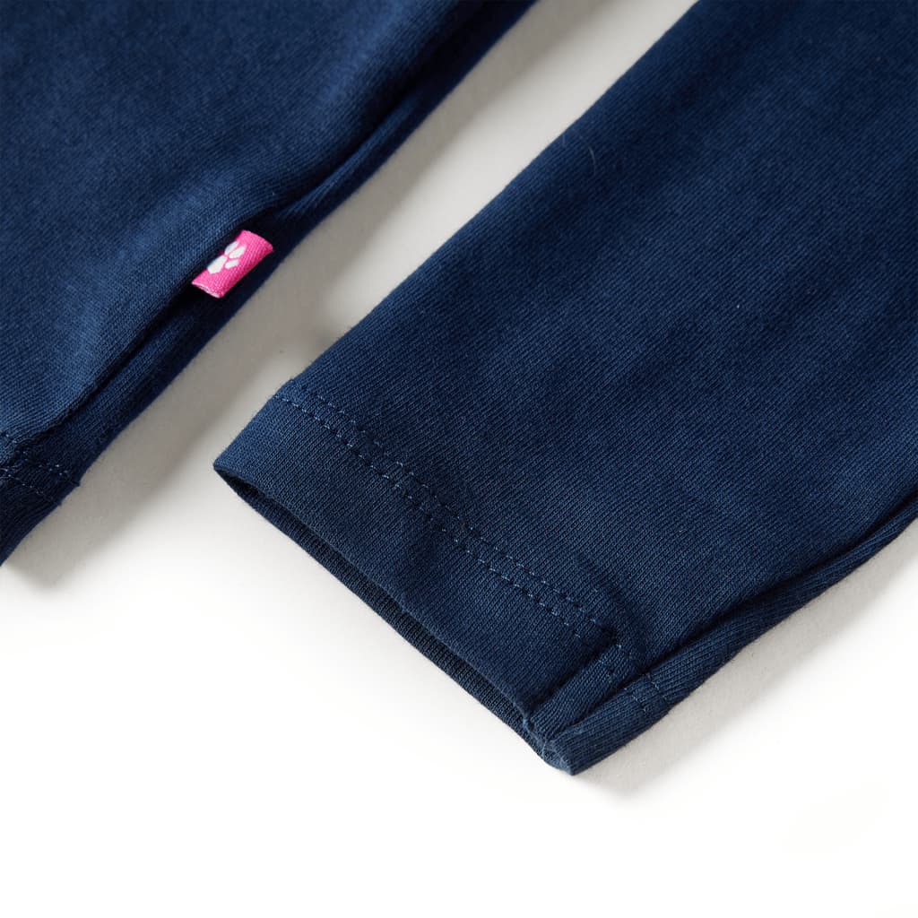 Kindershirt met lange mouwen 128 marineblauw - Image 5