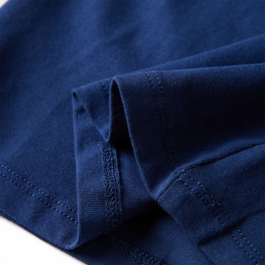 Kindershirt met lange mouwen 128 marineblauw