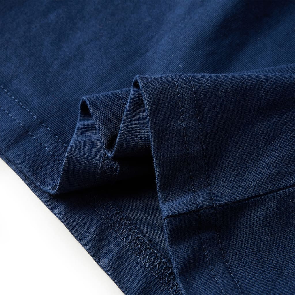 Kindershirt met lange mouwen 128 marineblauw - Image 6