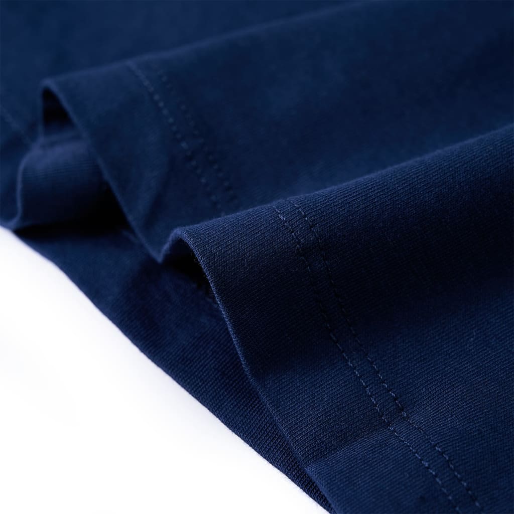 Kindershirt met lange mouwen 128 marineblauw - Image 6