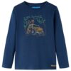 Kindershirt met lange mouwen 128 marineblauw