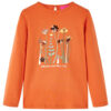 Kindershirt met lange mouwen 128 oranjebruin