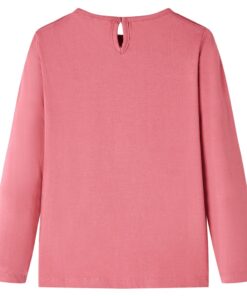 Kindershirt met lange mouwen 128 oudroze