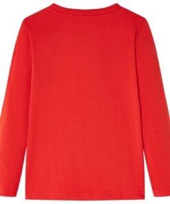 Kindershirt met lange mouwen 128 rood