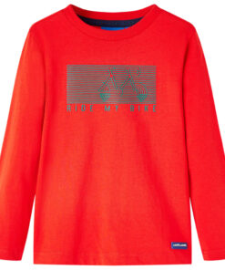 Kindershirt met lange mouwen 128 rood