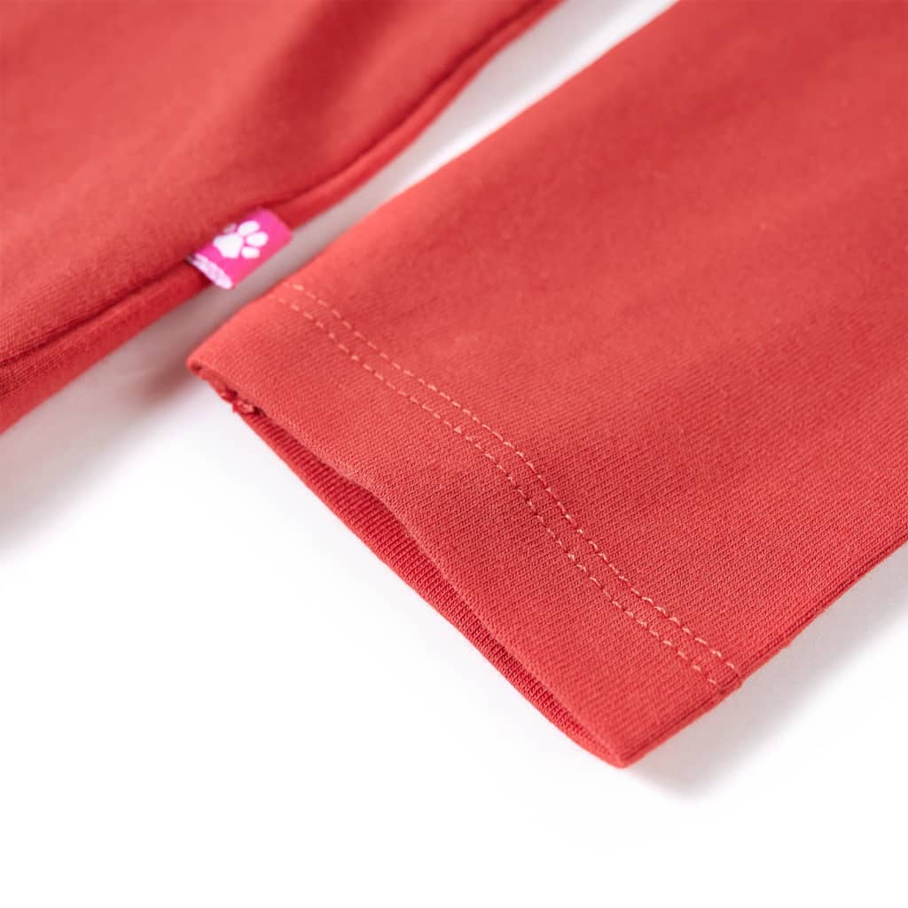 Kindershirt met lange mouwen 128 roodbruin - Image 5