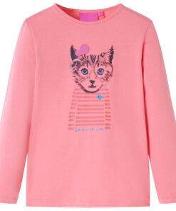 Kindershirt met lange mouwen 128 roze