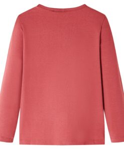 Kindershirt met lange mouwen 128 rozebruin