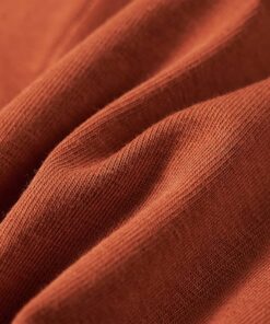 Kindershirt met lange mouwen 140 cognackleurig