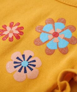 Kindershirt met lange mouwen 140 donker donkerokerkleurig