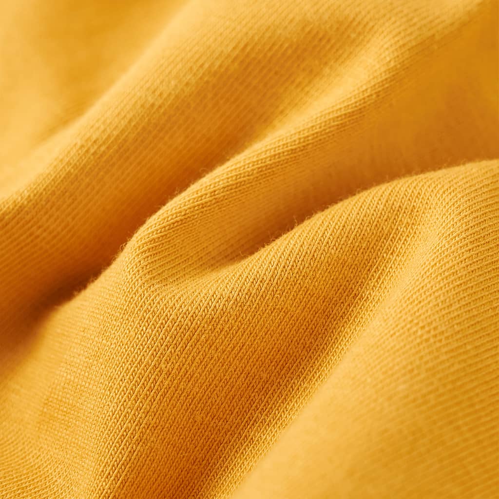 Kindershirt met lange mouwen 140 donker donkerokerkleurig