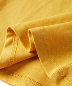 Kindershirt met lange mouwen 140 donker okerkleurig