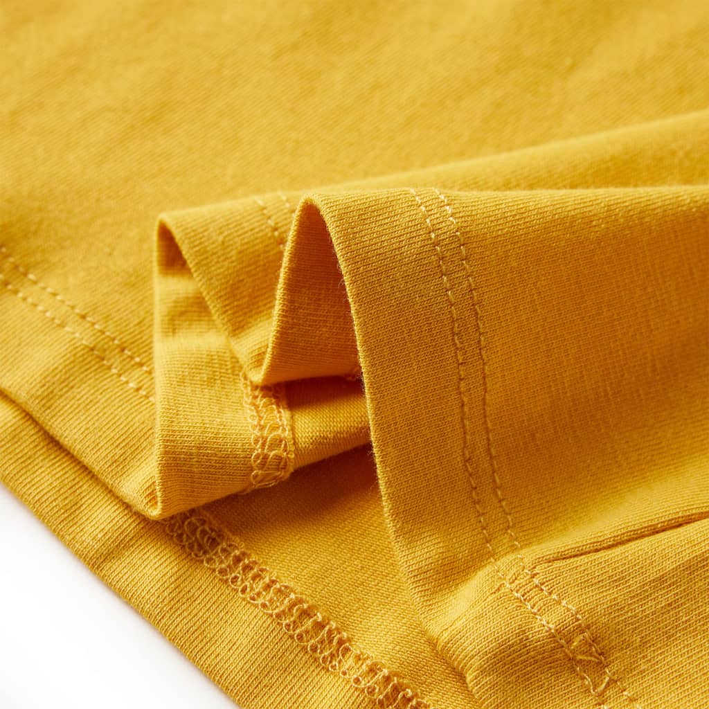 Kindershirt met lange mouwen 140 donker okerkleurig - Image 6