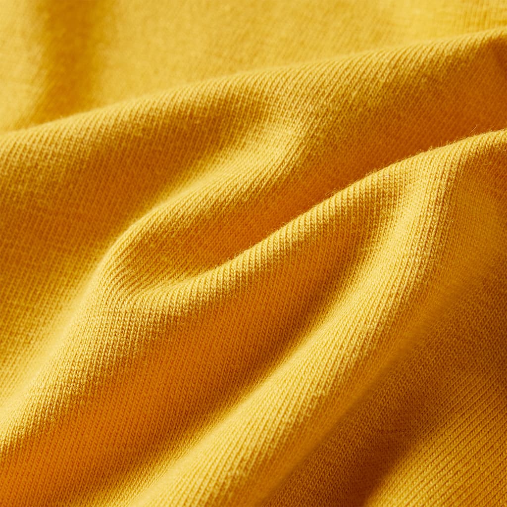 Kindershirt met lange mouwen 140 donker okerkleurig - Image 7