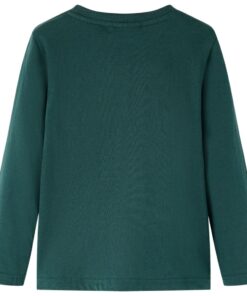 Kindershirt met lange mouwen 140 donkergroen
