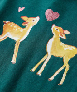 Kindershirt met lange mouwen 140 donkergroen