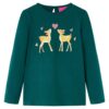Kindershirt met lange mouwen 140 donkergroen