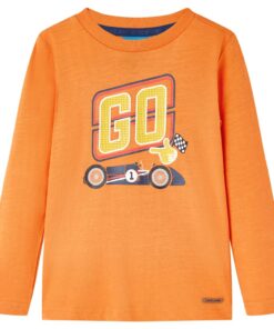 Kindershirt met lange mouwen 140 donkeroranje