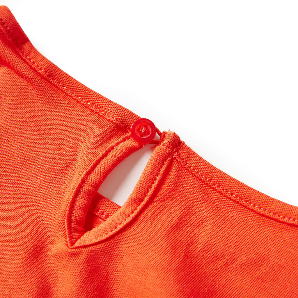 Kindershirt met lange mouwen 140 donkeroranje