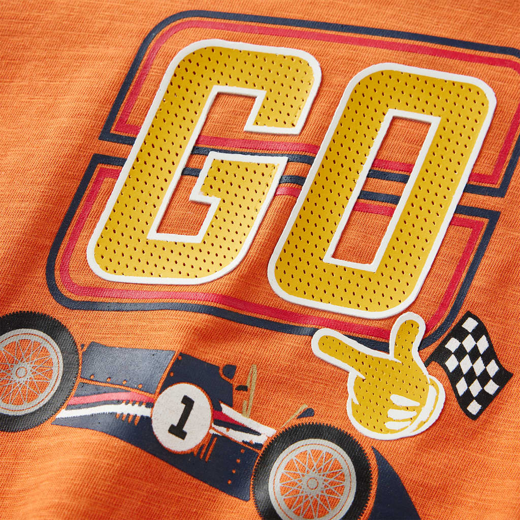 Kindershirt met lange mouwen 140 donkeroranje - Image 4