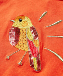 Kindershirt met lange mouwen 140 donkeroranje