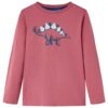Kindershirt met lange mouwen 140 donkerrood