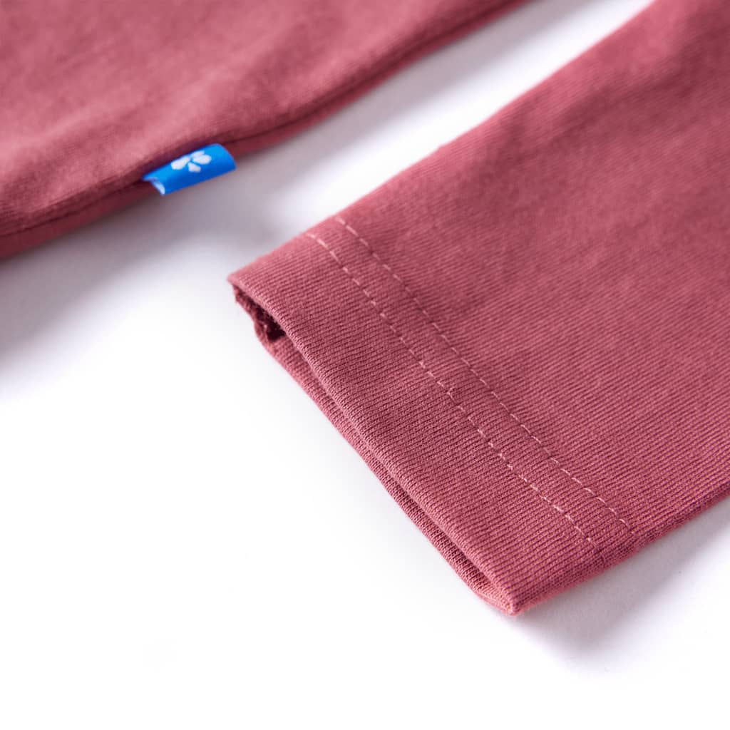 Kindershirt met lange mouwen 140 donkerrood - Image 5