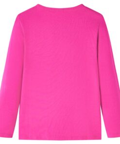 Kindershirt met lange mouwen 140 donkerroze