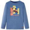 Kindershirt met lange mouwen 140 gemêleerd blauw