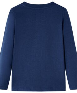 Kindershirt met lange mouwen 140 gemêleerd marineblauw
